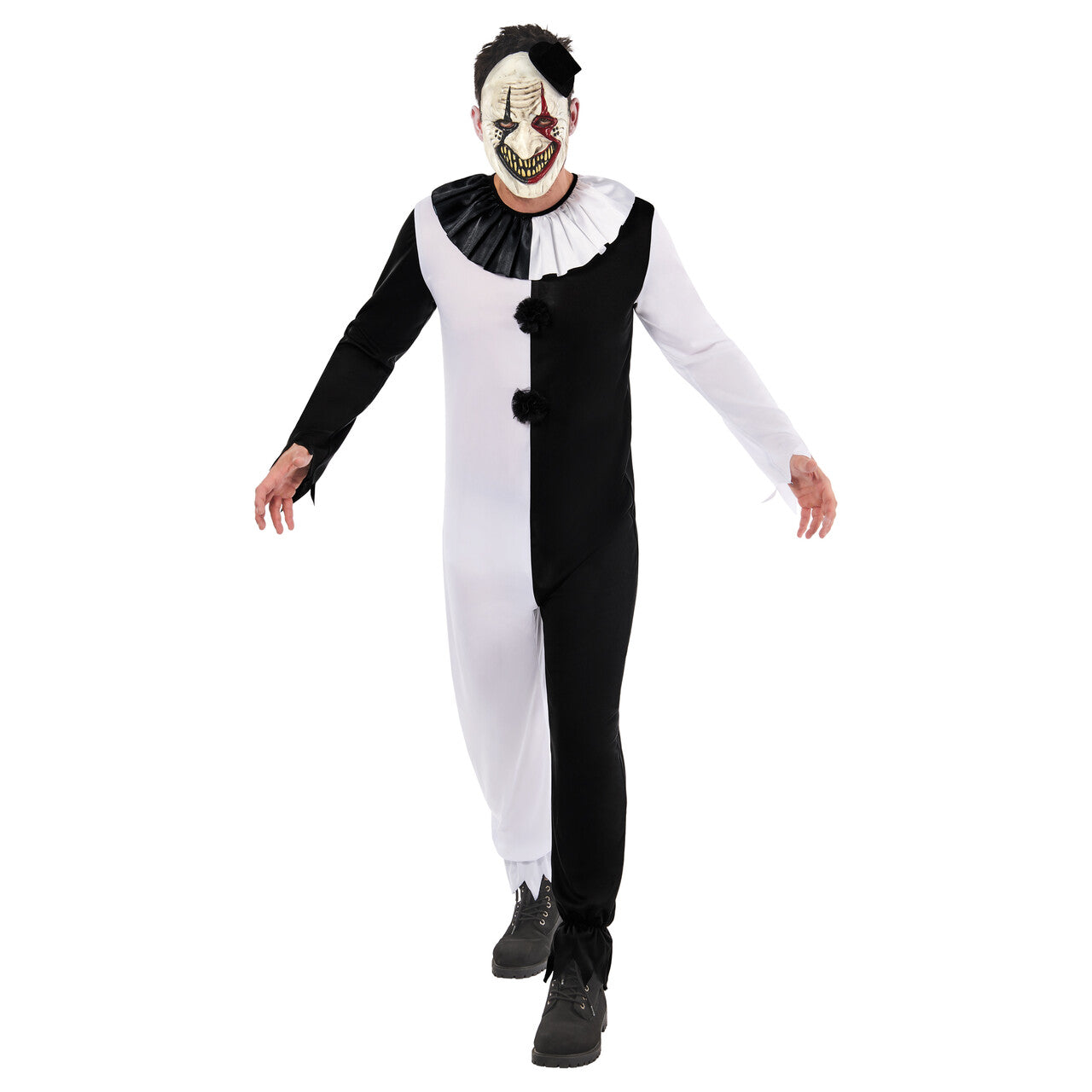 Op deze afbeelding zie je een Kostuums, van het merk Rubies. Terror Clown Man Kostuum