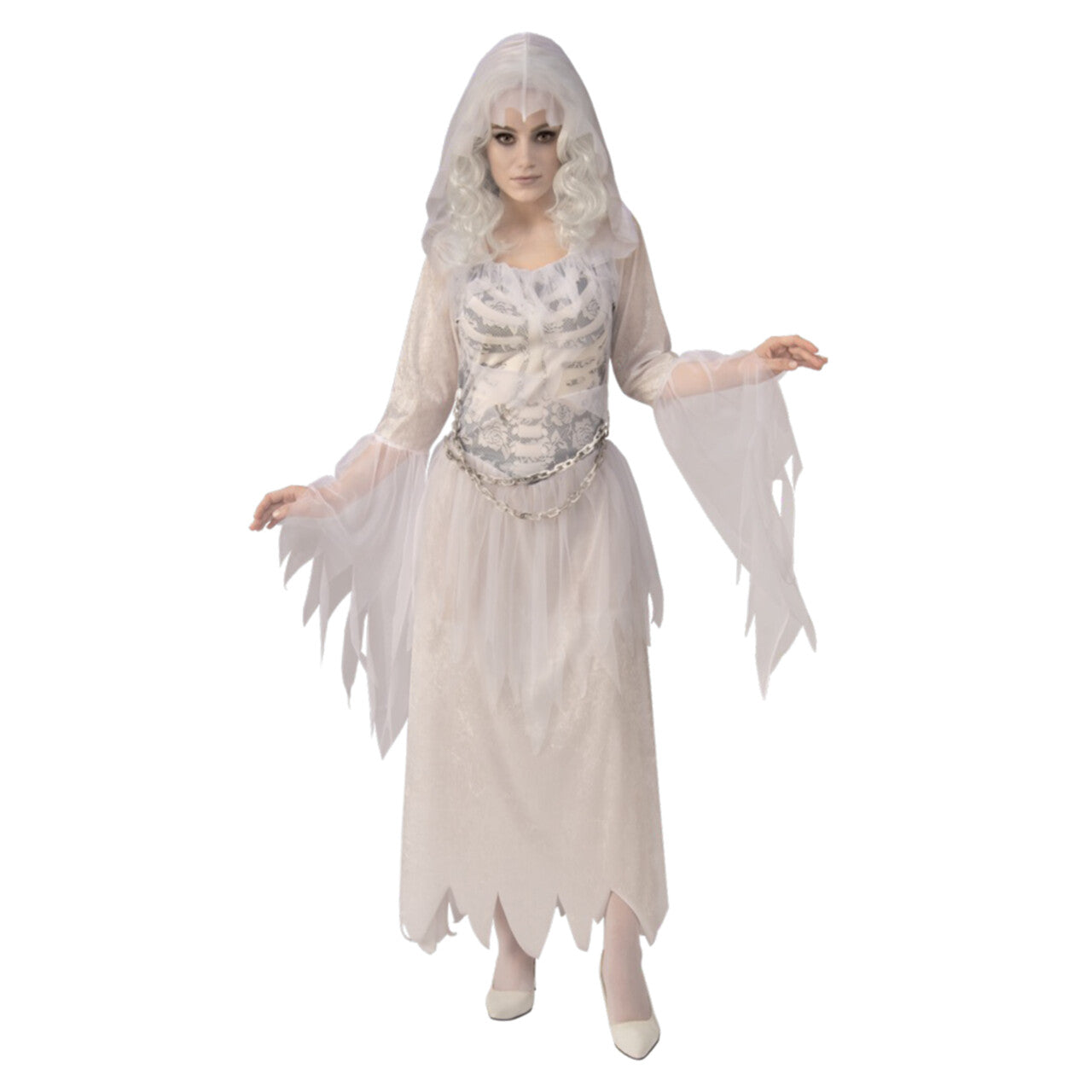 Op deze afbeelding zie je een Kostuums, van het merk Rubies. Ghostly Woman Vrouw Kostuum