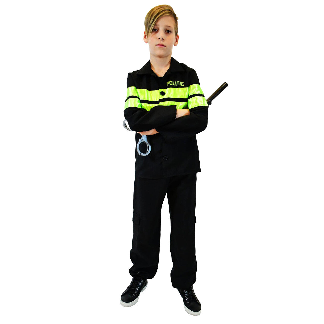 Op deze afbeelding zie je een Kostuums, van het merk Rubies. Junior Politie Jongen Kostuum