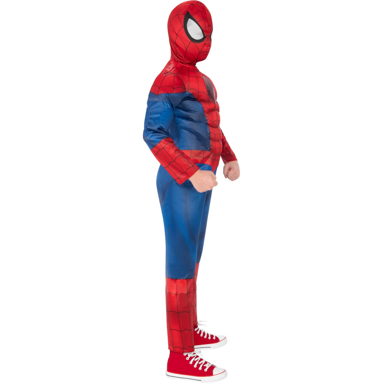 Op deze afbeelding zie je een Kostuums, van het merk Rubies. Supersterke Spierbundel Spiderman Kind Kind Kostuum