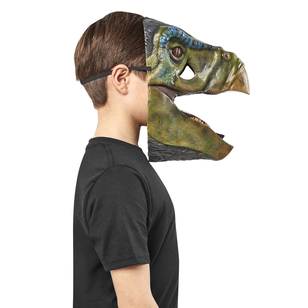 Op deze afbeelding zie je een Accessoires, van het merk Rubies. Jurassic Park Masker Therizinosaurus