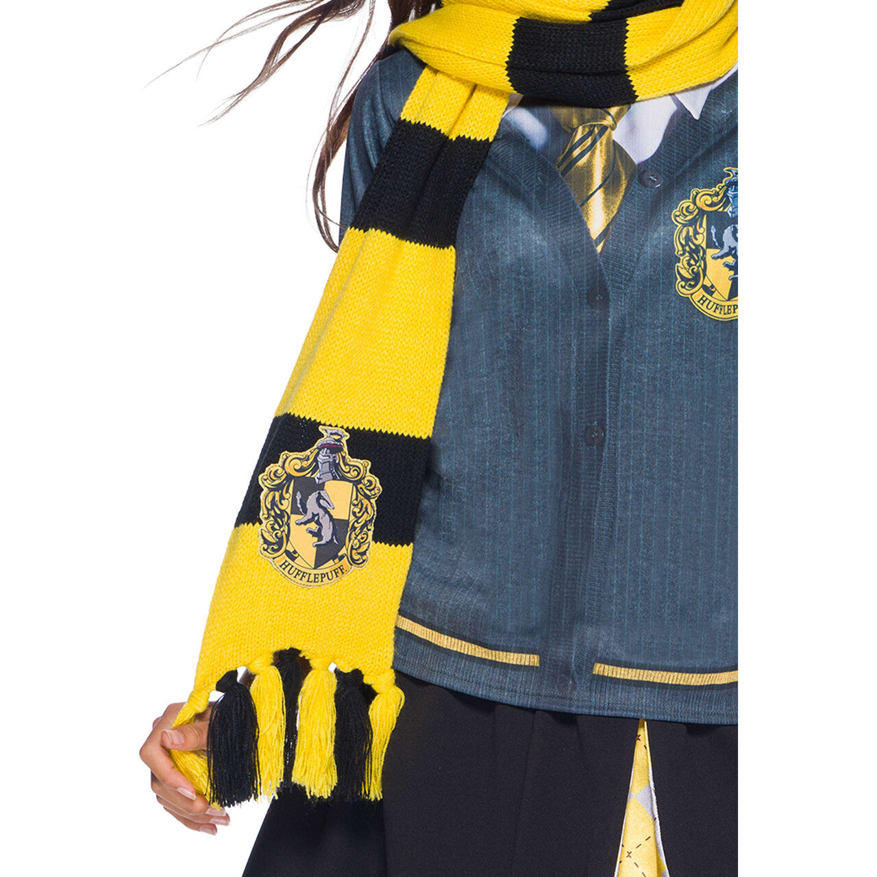 Op deze afbeelding zie je een Accessoires, van het merk Rubies. Hufflepuff Sjaal Harry Potter