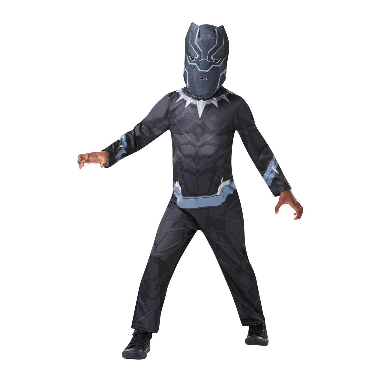 Op deze afbeelding zie je een Kostuums, van het merk Rubies. Black Panther Kostuum Jongen