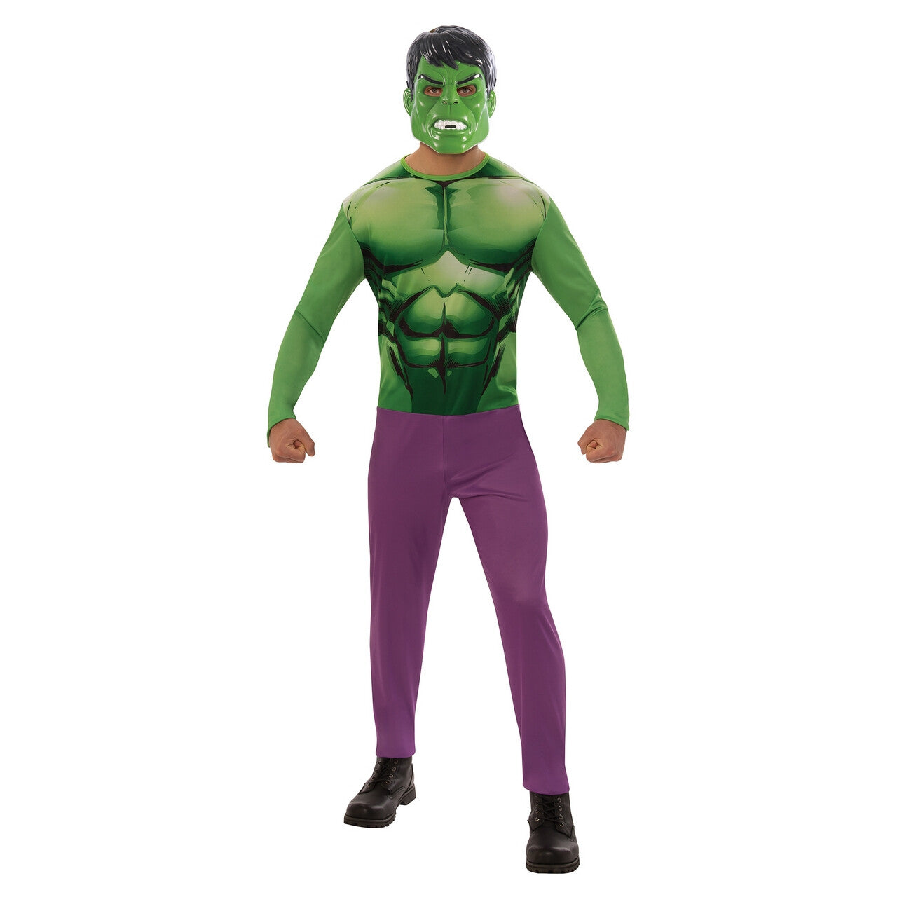 Op deze afbeelding zie je een Kostuums, van het merk Rubies. Groene Sterke Hulk Kind Jongen Kostuum