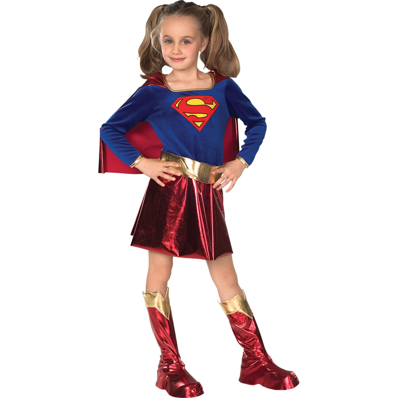 Op deze afbeelding zie je een Kostuums, van het merk Rubies. Supergirl Jurkje Kostuum Meisje
