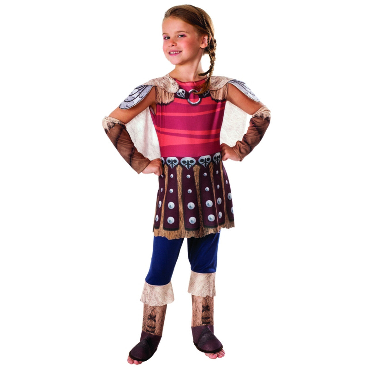Op deze afbeelding zie je een Kostuums, van het merk Rubies. Astrid Onverschrokken Viking Meisje Kostuum
