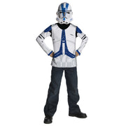 Op deze afbeelding zie je een Kostuums, van het merk Rubies. Clonetrooper Star Wars Masker En Shirt Kind