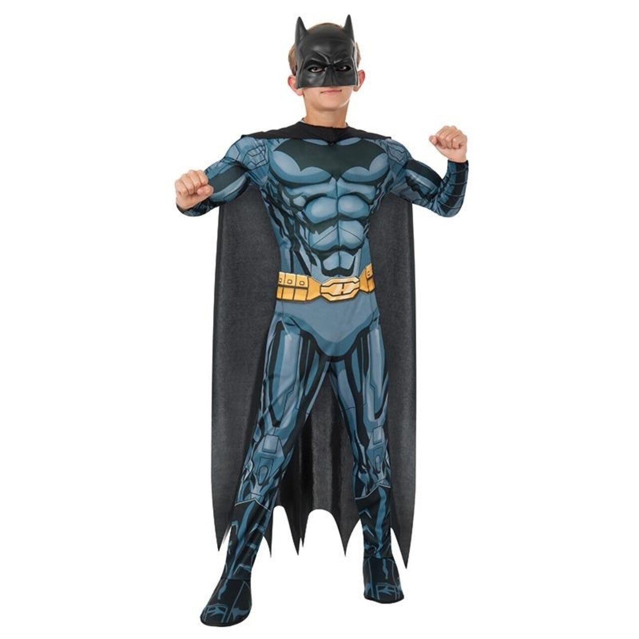 Op deze afbeelding zie je een Kostuums, van het merk Rubies. Batman Dc Comics Deluxe Superheld Jongen Kostuum