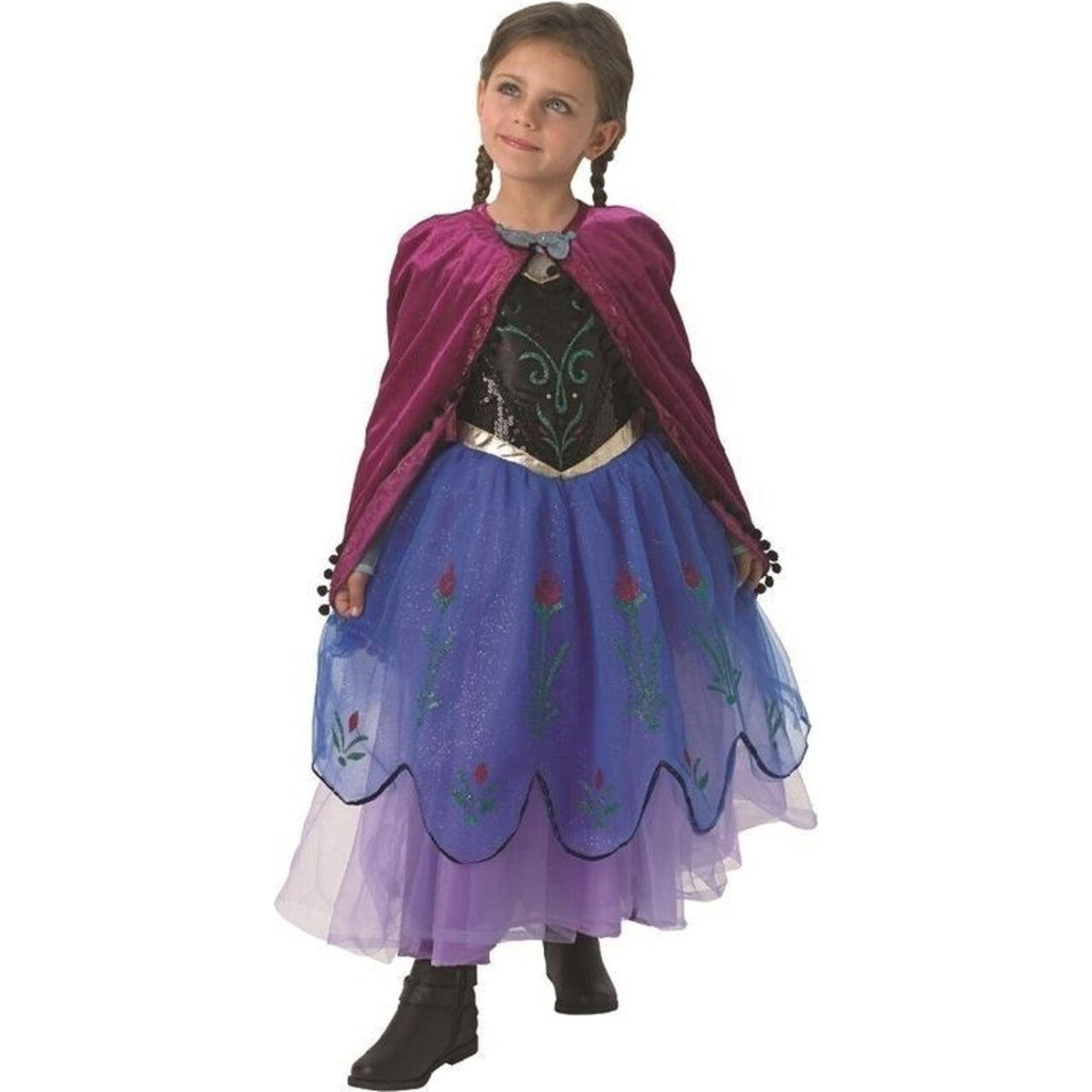 Op deze afbeelding zie je een Kostuums, van het merk Rubies. Premium Anna Van Arendelle Spelend In De Sneeuw Meisje Kostuum