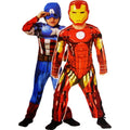 Reversible Deluxe Captain America Und Iron Man Kostüm für Kinder