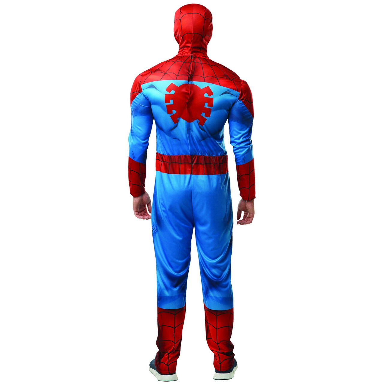 Op deze afbeelding zie je een Kostuums, van het merk Rubies. Zwaar Gespierde Spiderman Deluxe Kostuum