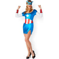 Verführerische Miss America Dream Metallic Damenkostüm