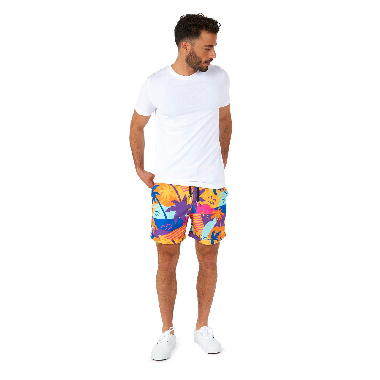 Op deze afbeelding zie je een Kostuums, van het merk Opposuits. Power Of Palm Beach Man Kostuum