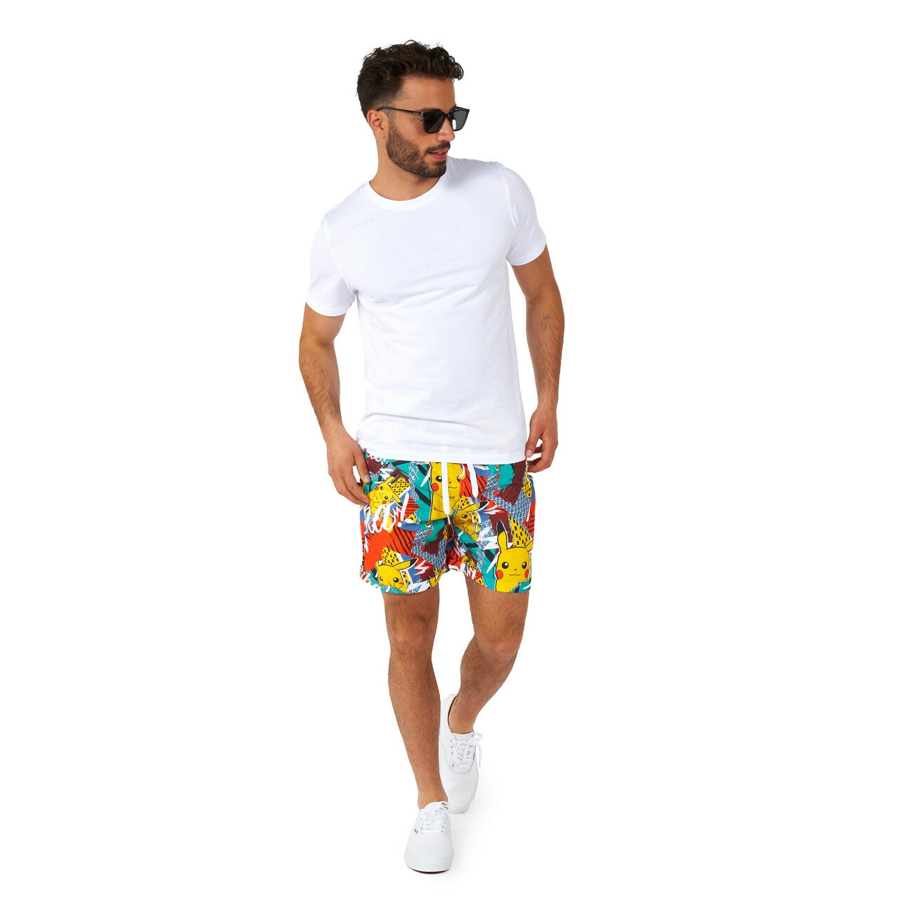 Op deze afbeelding zie je een Kostuums, van het merk Opposuits. Electric Pica Pikachu™ Man Kostuum