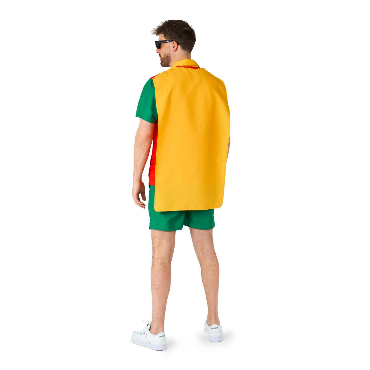 Op deze afbeelding zie je een Kostuums, van het merk Suitmeister. Summer Robin Superheld Man Kostuum