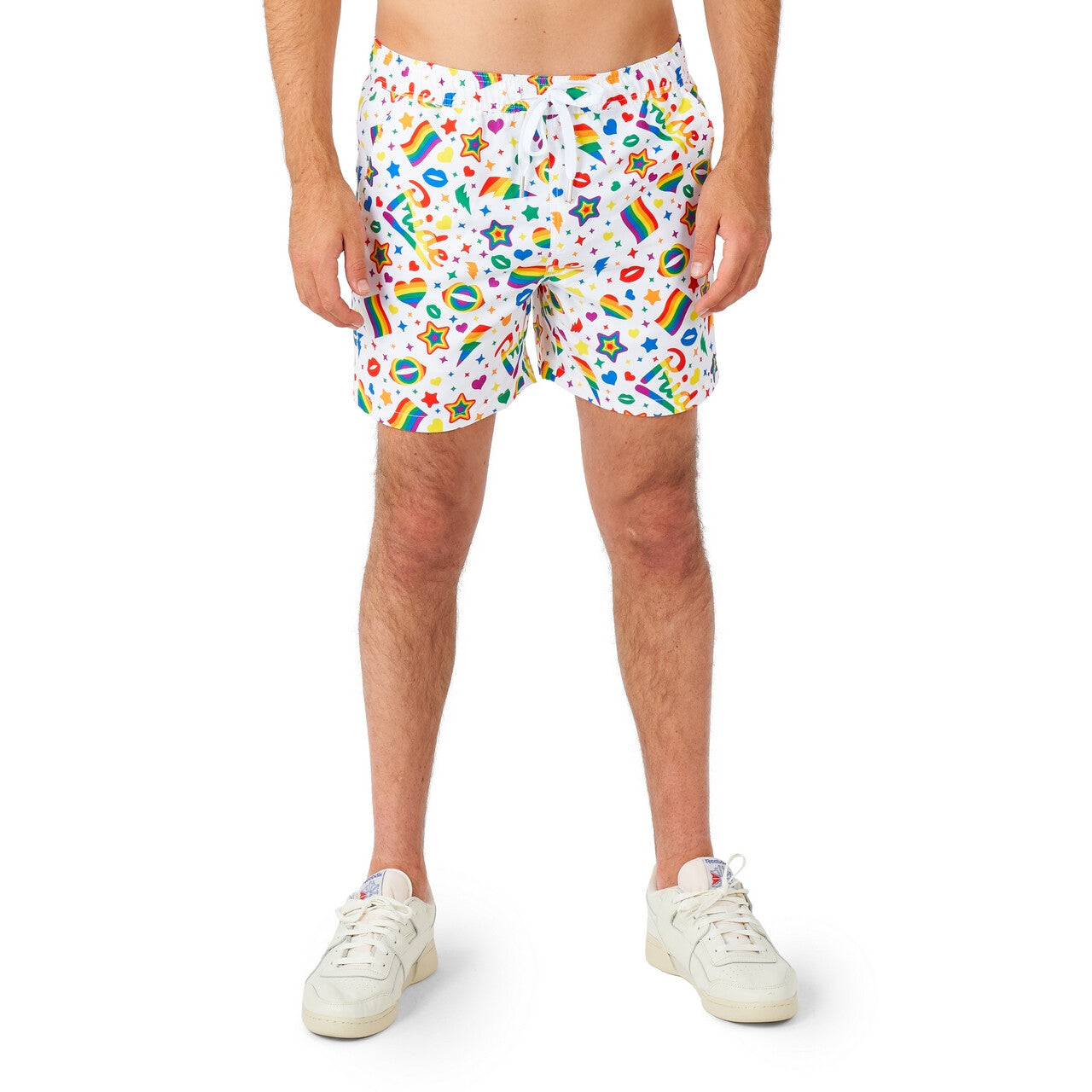 Op deze afbeelding zie je een Kostuums, van het merk Suitmeister. Pride Icons Rainbow Party Man Kostuum