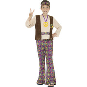 Op deze afbeelding zie je een Kostuums, van het merk Smiffy's. Peace Paix Frieden Vrede Hippie Jongen Kostuum