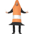 Oranje Pylon -Verkehrskegel Unisex Kostüm