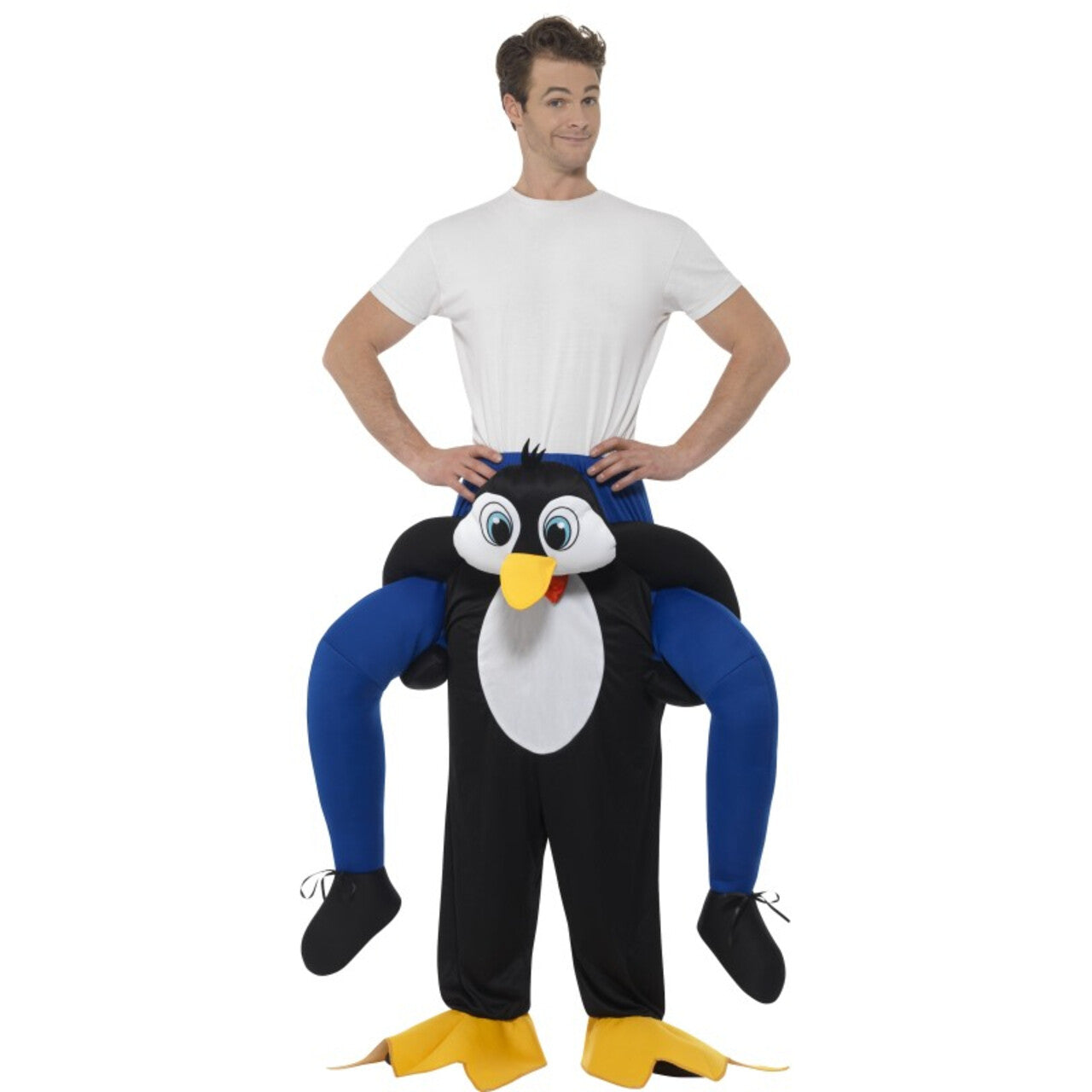Op deze afbeelding zie je een Kostuums, van het merk Smiffy's. Rijden Op Een Pinguin Man Kostuum
