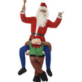 Elf Trägt Den Weihnachtsmann Claus Herrenkostüm