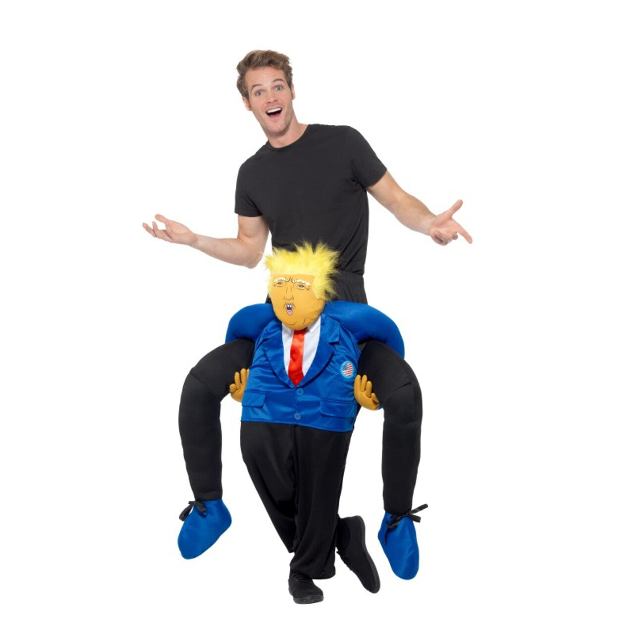 Op deze afbeelding zie je een Kostuums, van het merk Smiffy's. Op De Schouders Van President Trump Kostuum