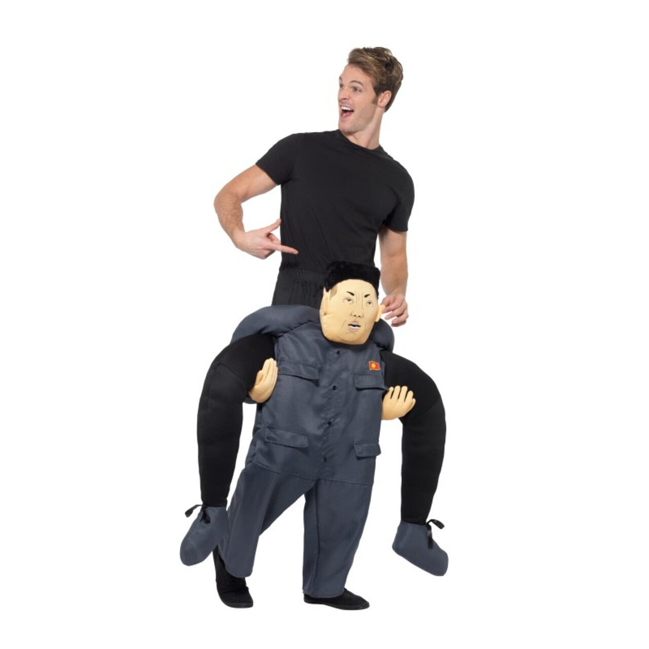 Op deze afbeelding zie je een Kostuums, van het merk Smiffy's. Op De Rug Van Korea Dictator Kim Man Kostuum