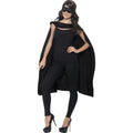 Schwarzer Umhang Und Augenmaske Superheld Zorro Unisex Kostüm