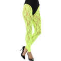 Spitzen 80er -Jahre -Legging -Neongrün