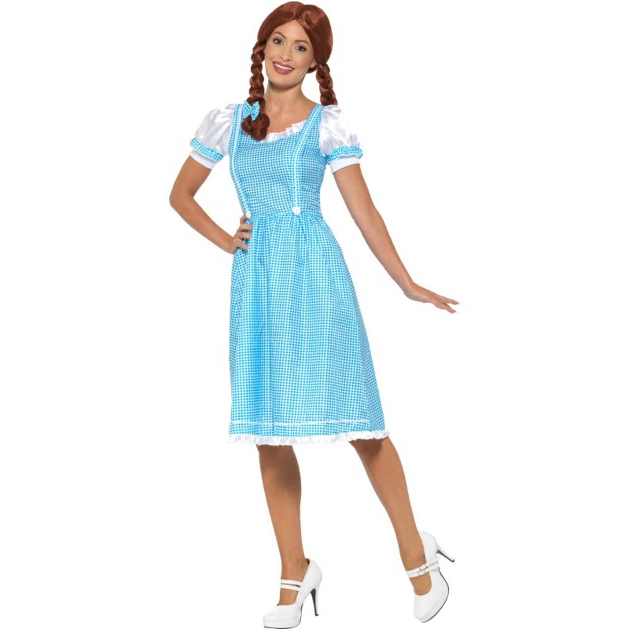 Op deze afbeelding zie je een Kostuums, van het merk Smiffy's. Kansas Country Girl Boerenmeid Vrouw Kostuum