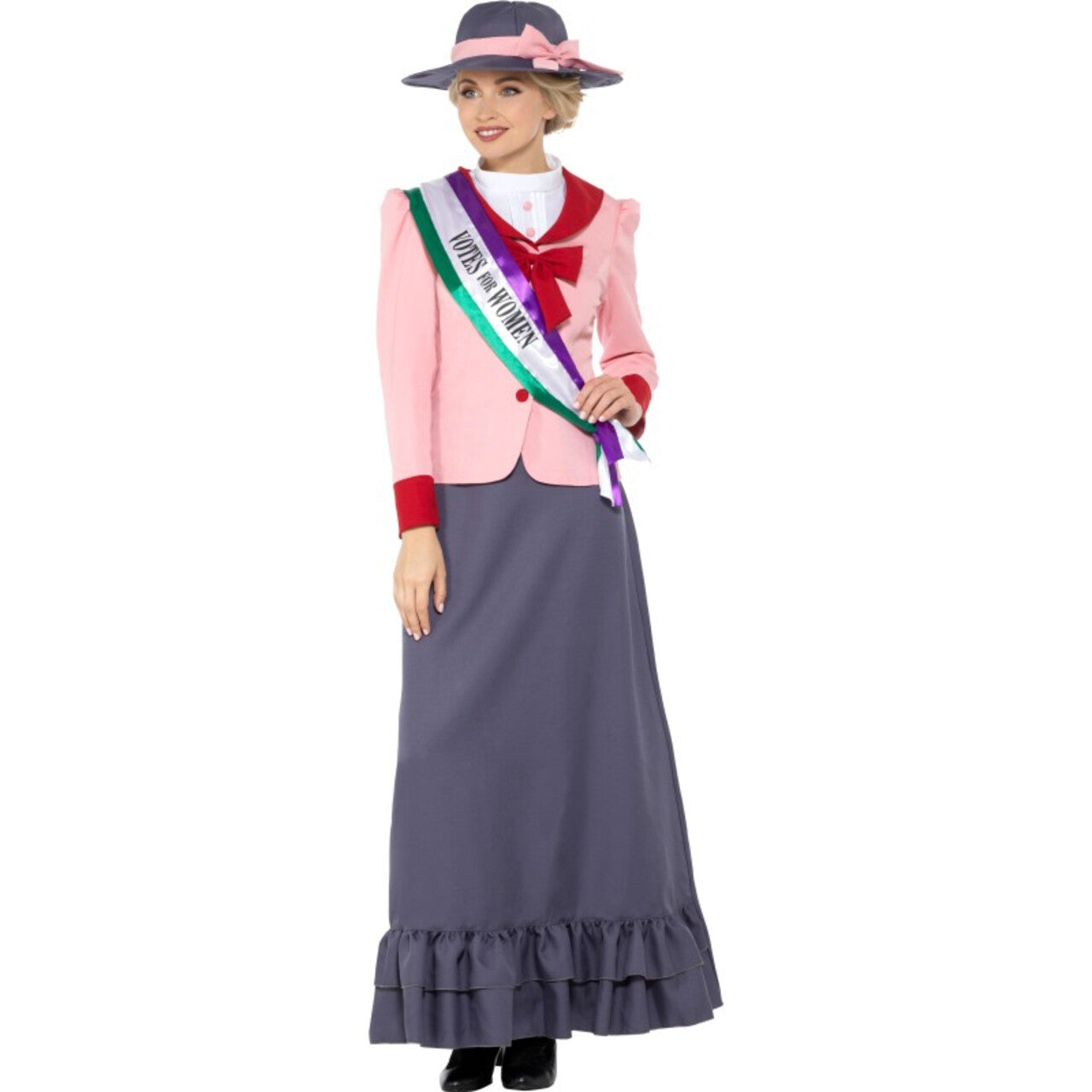 Op deze afbeelding zie je een Kostuums, van het merk Smiffy's. Victoriaanse Suffragette Vrouwenkiesrecht Voorvechter Kostuum
