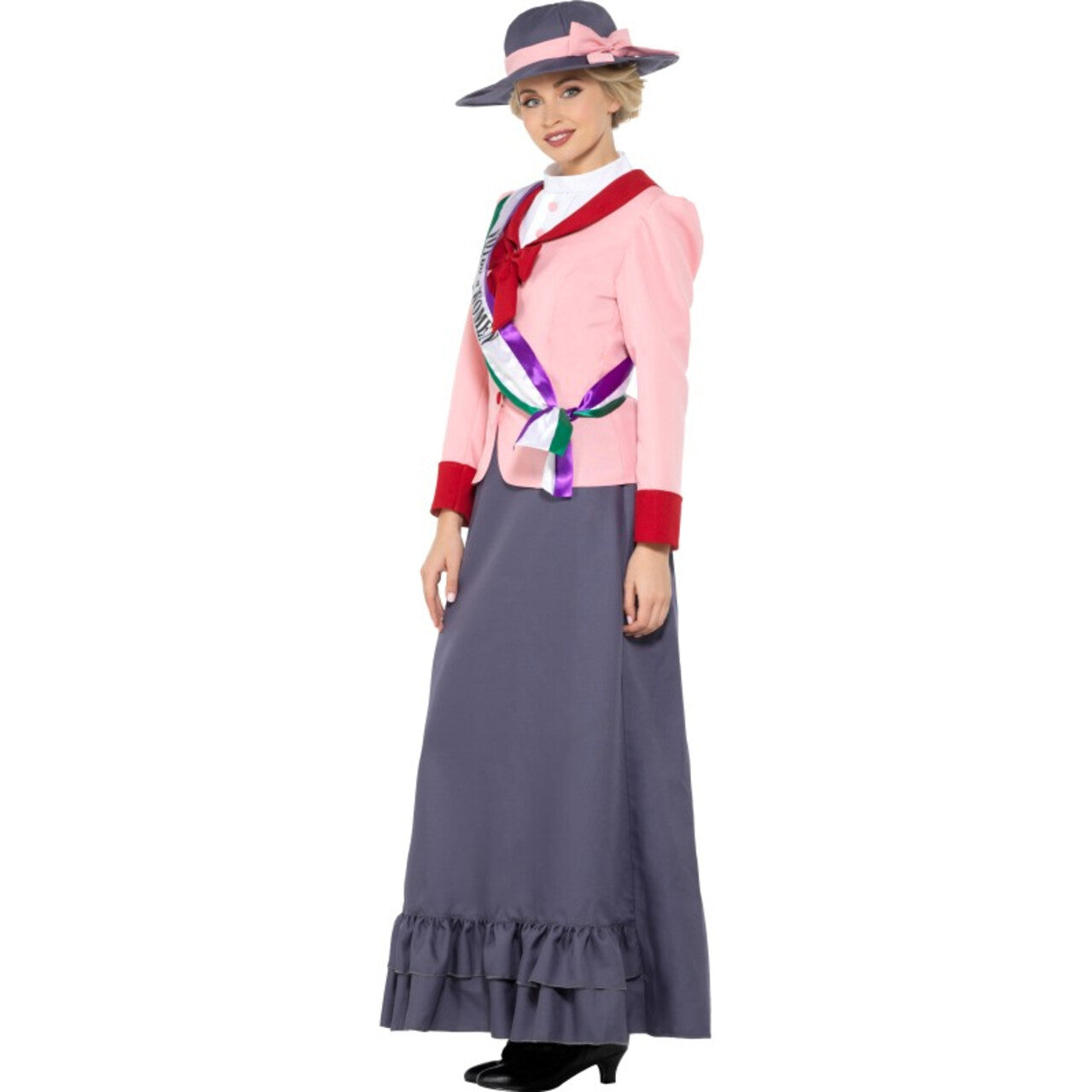 Op deze afbeelding zie je een Kostuums, van het merk Smiffy's. Victoriaanse Suffragette Vrouwenkiesrecht Voorvechter Kostuum