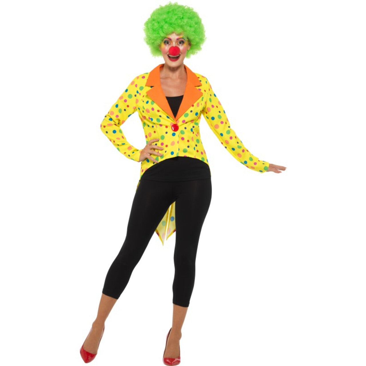 Op deze afbeelding zie je een Kostuums, van het merk Smiffy's. Kleurrijke Circus Jas Met Brede Revers Vrouw
