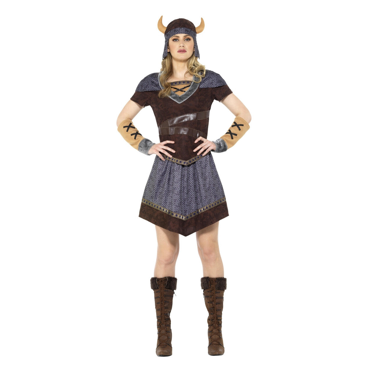 Op deze afbeelding zie je een Kostuums, van het merk Smiffy's. Walhalla Viking Marit Vrouw Kostuum