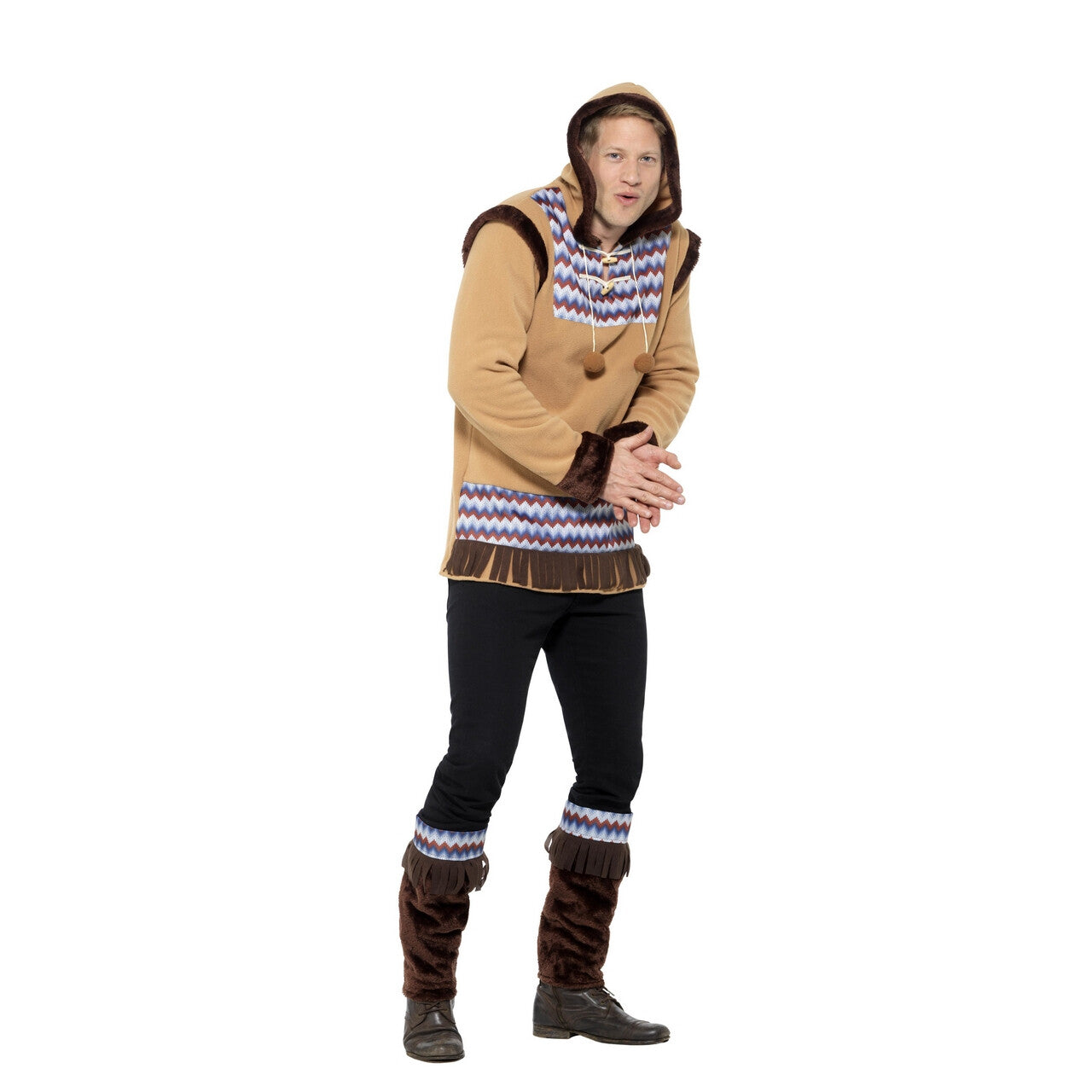 Op deze afbeelding zie je een Kostuums, van het merk Smiffy's. Noordpool Eskimo Koude Neus Man Kostuum