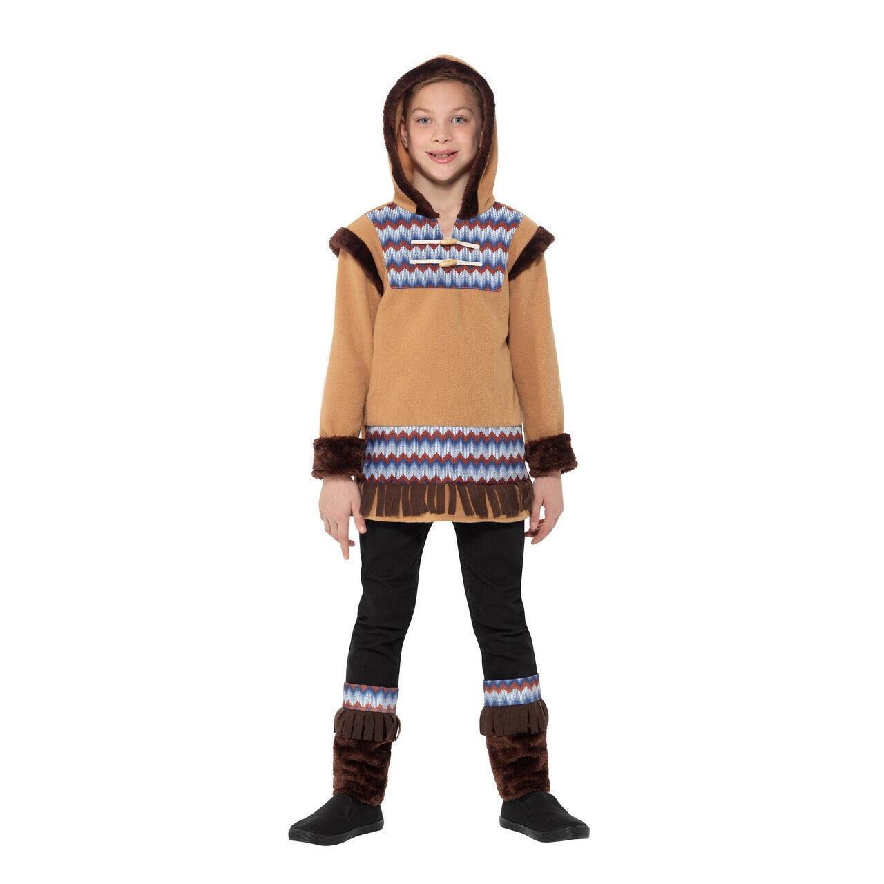 Op deze afbeelding zie je een Kostuums, van het merk Smiffy's. Noordpool Eskimo Koude Neus Jongen Kostuum