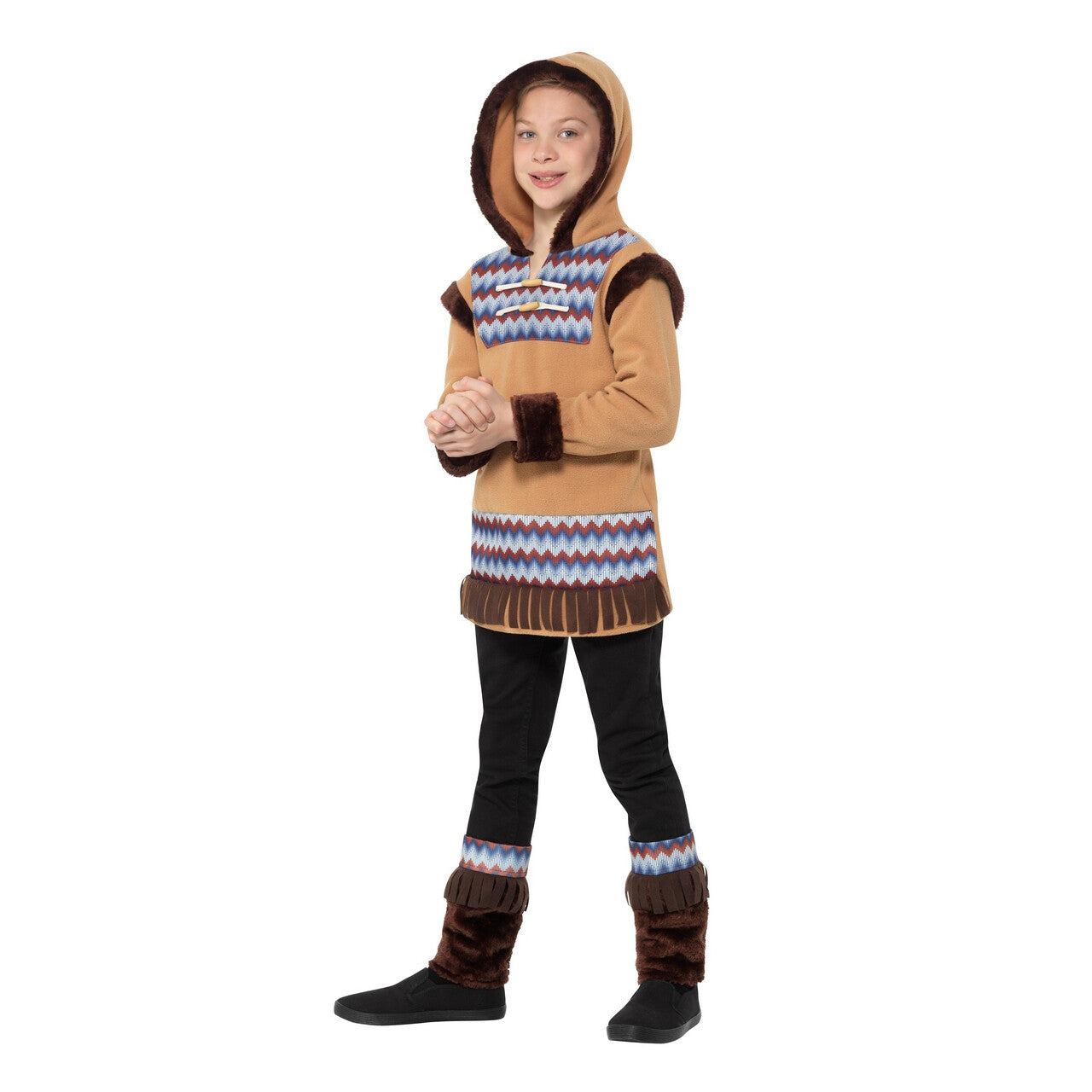 Op deze afbeelding zie je een Kostuums, van het merk Smiffy's. Noordpool Eskimo Koude Neus Jongen Kostuum