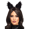 Flauschige Katzenohren Haarreif Schwarz