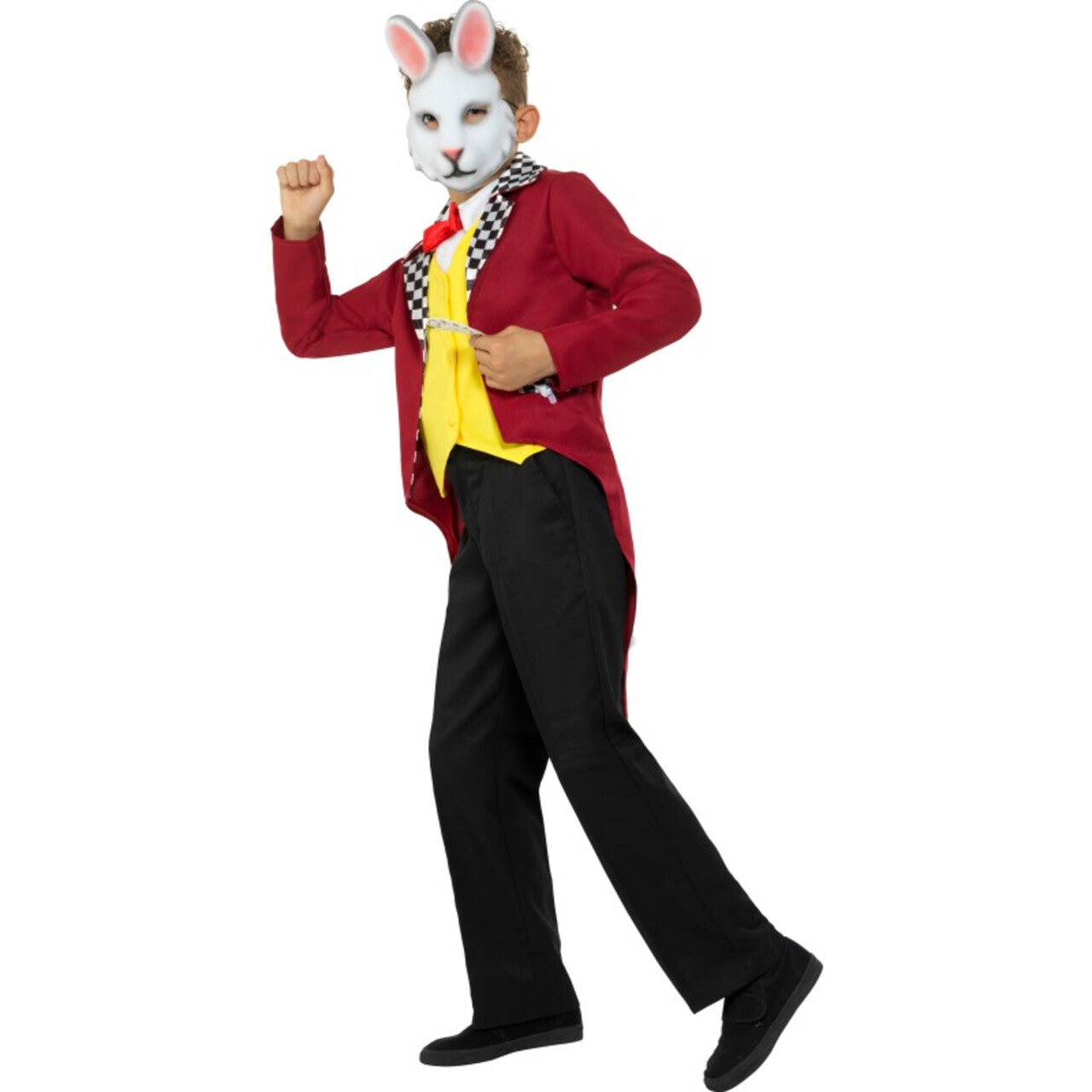 Op deze afbeelding zie je een Kostuums, van het merk Smiffy's. Het Witte Konijn Uit Alice In Wonderland Kind Kostuum