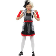 Op deze afbeelding zie je een Kostuums, van het merk Smiffy's. Kleine Slechte Cruella De Vil Meisje Kostuum