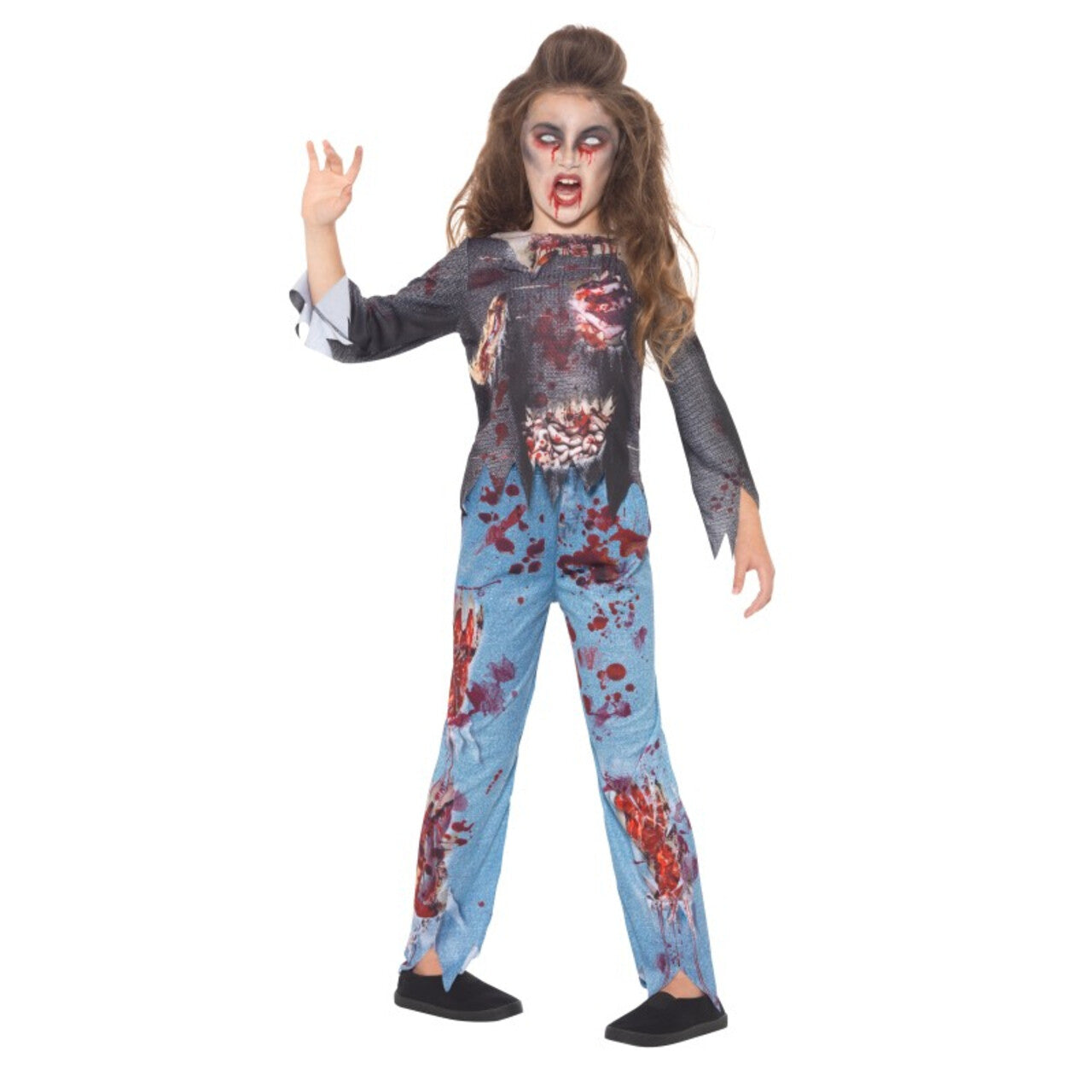 Op deze afbeelding zie je een Kostuums, van het merk Smiffy's. Vers Uit De Rottende Grond Zombie Kind Kostuum