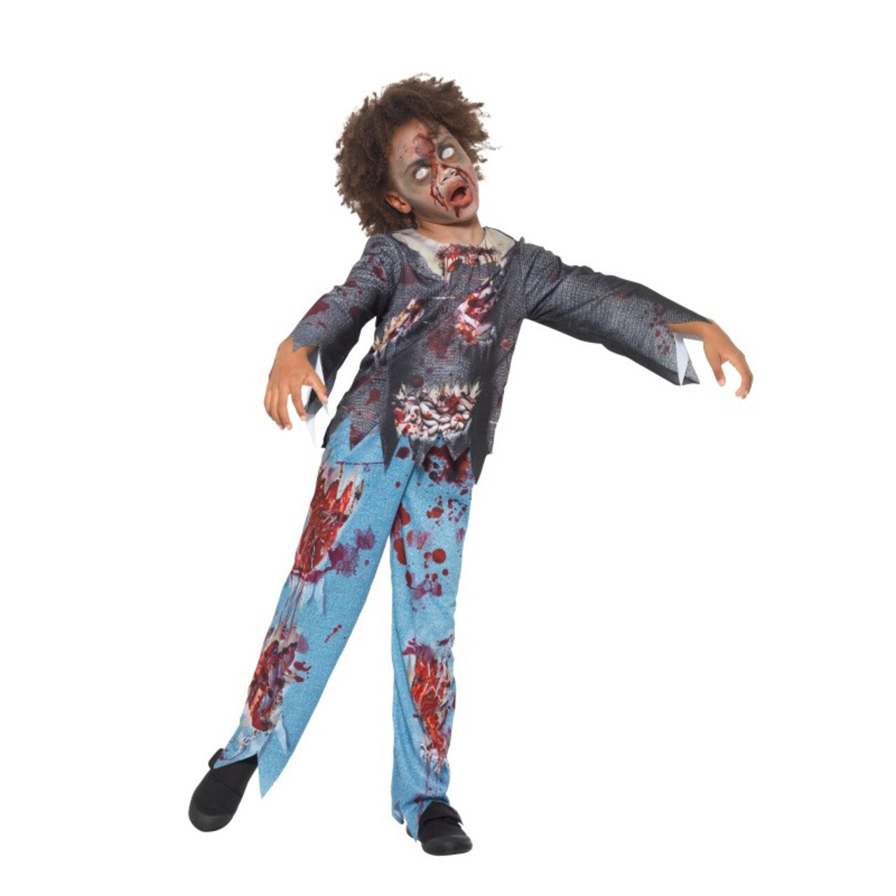 Op deze afbeelding zie je een Kostuums, van het merk Smiffy's. Vers Uit De Rottende Grond Zombie Kind Kostuum
