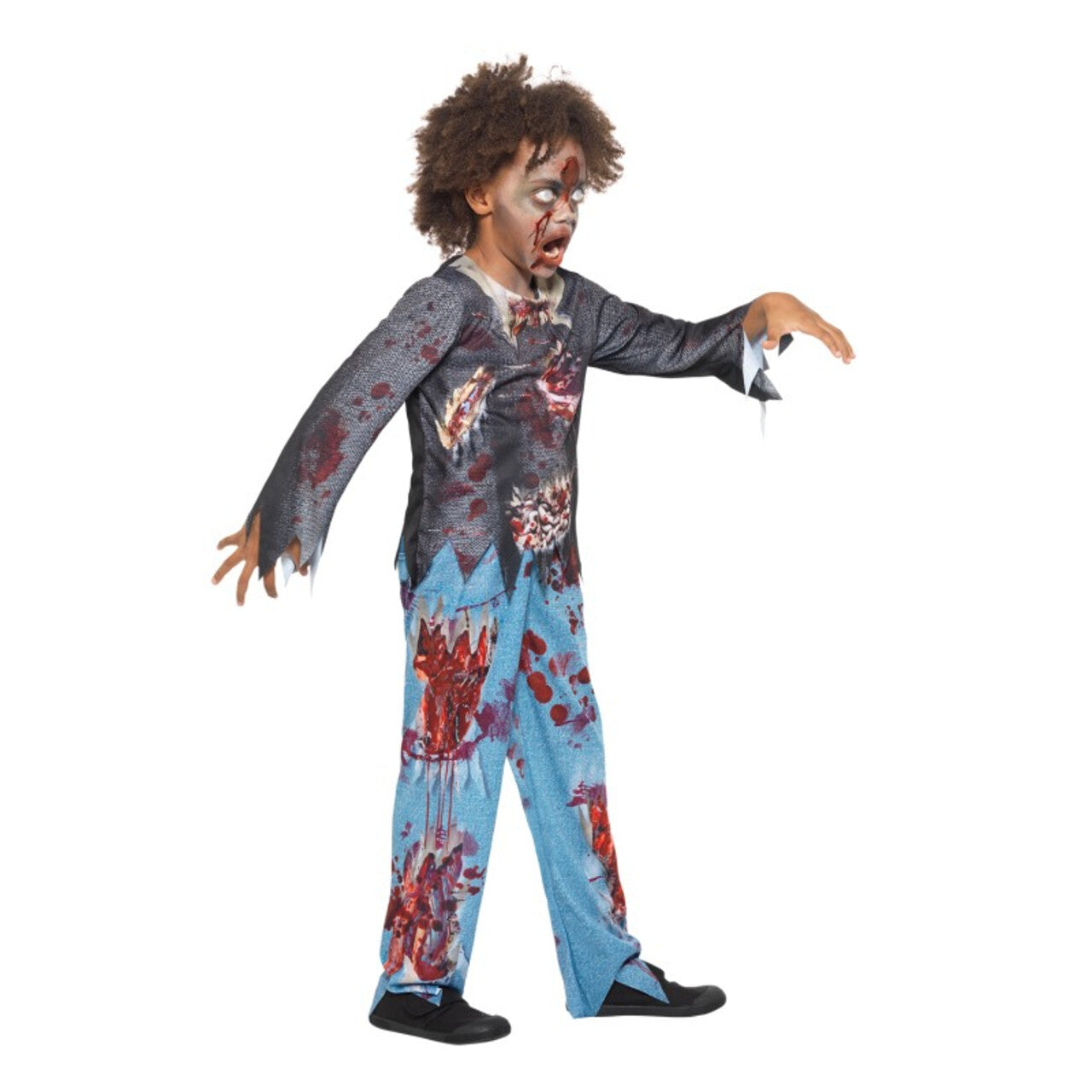 Op deze afbeelding zie je een Kostuums, van het merk Smiffy's. Vers Uit De Rottende Grond Zombie Kind Kostuum