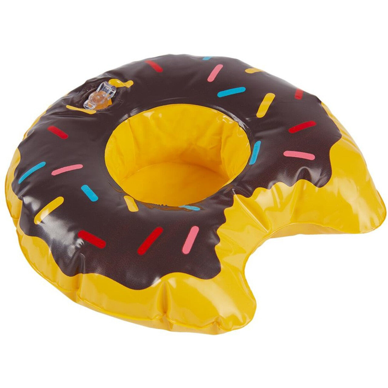 Op deze afbeelding zie je een Decoratie, van het merk Smiffy's. 3 Opblaasbare Donut Bekerhouders