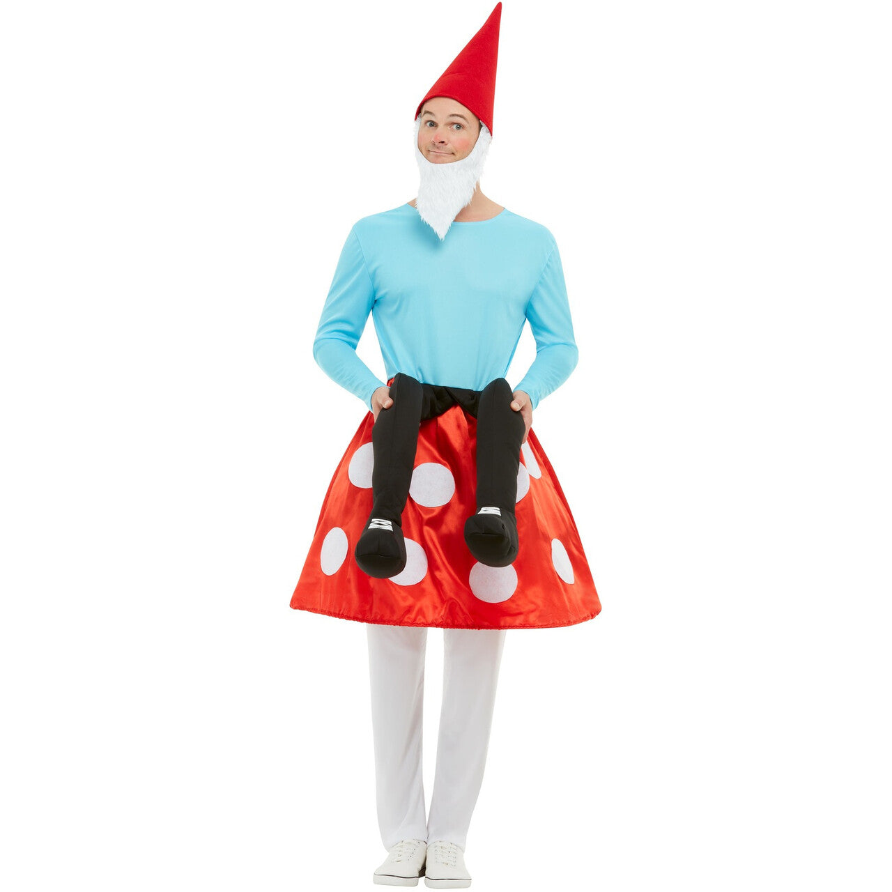 Op deze afbeelding zie je een Kostuums, van het merk Smiffy's. Kabouter Spillebeen Paddenstoel Man Kostuum