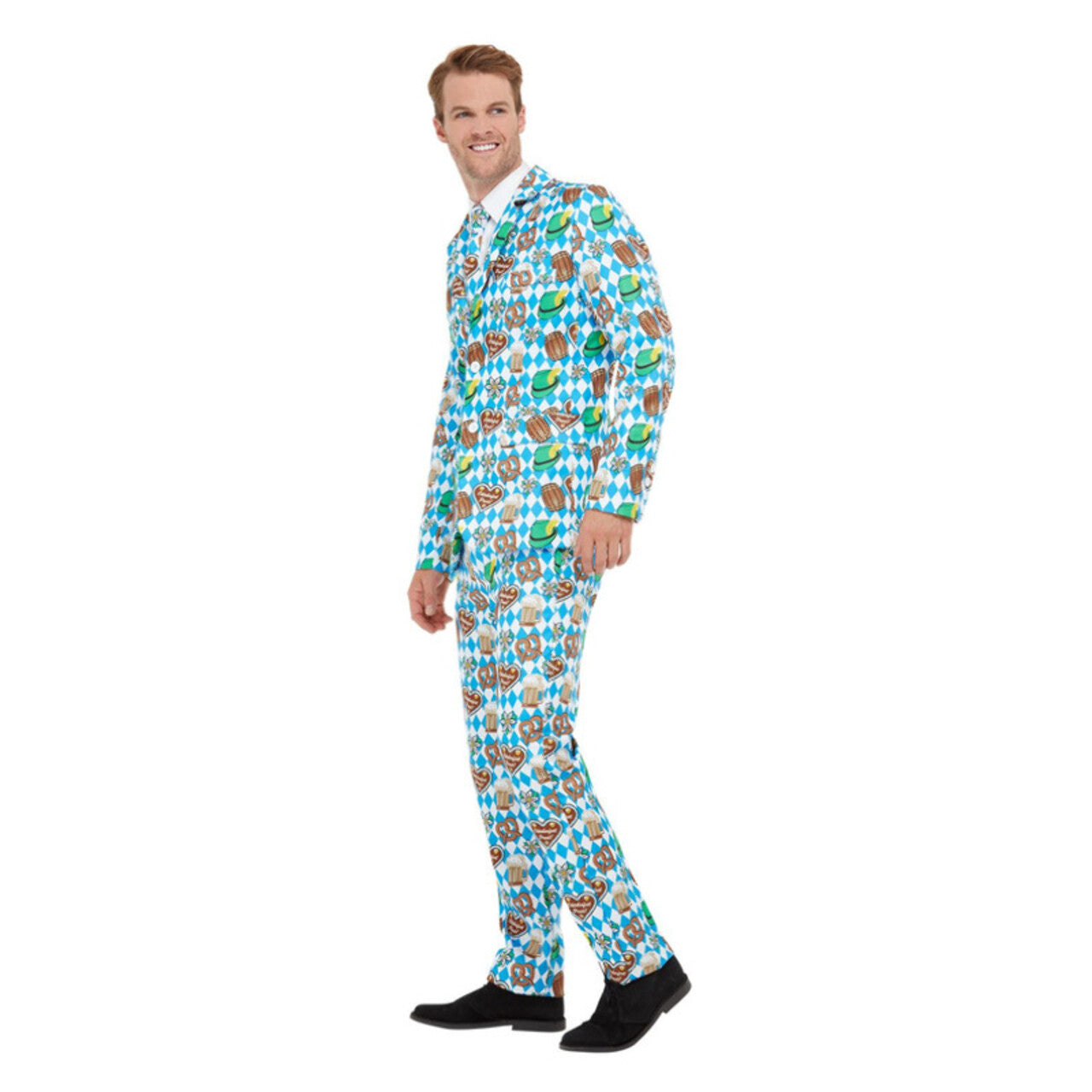 Op deze afbeelding zie je een Kostuums, van het merk Smiffy's. Oktoberfest Bierpullen Pretzel Man Kostuum