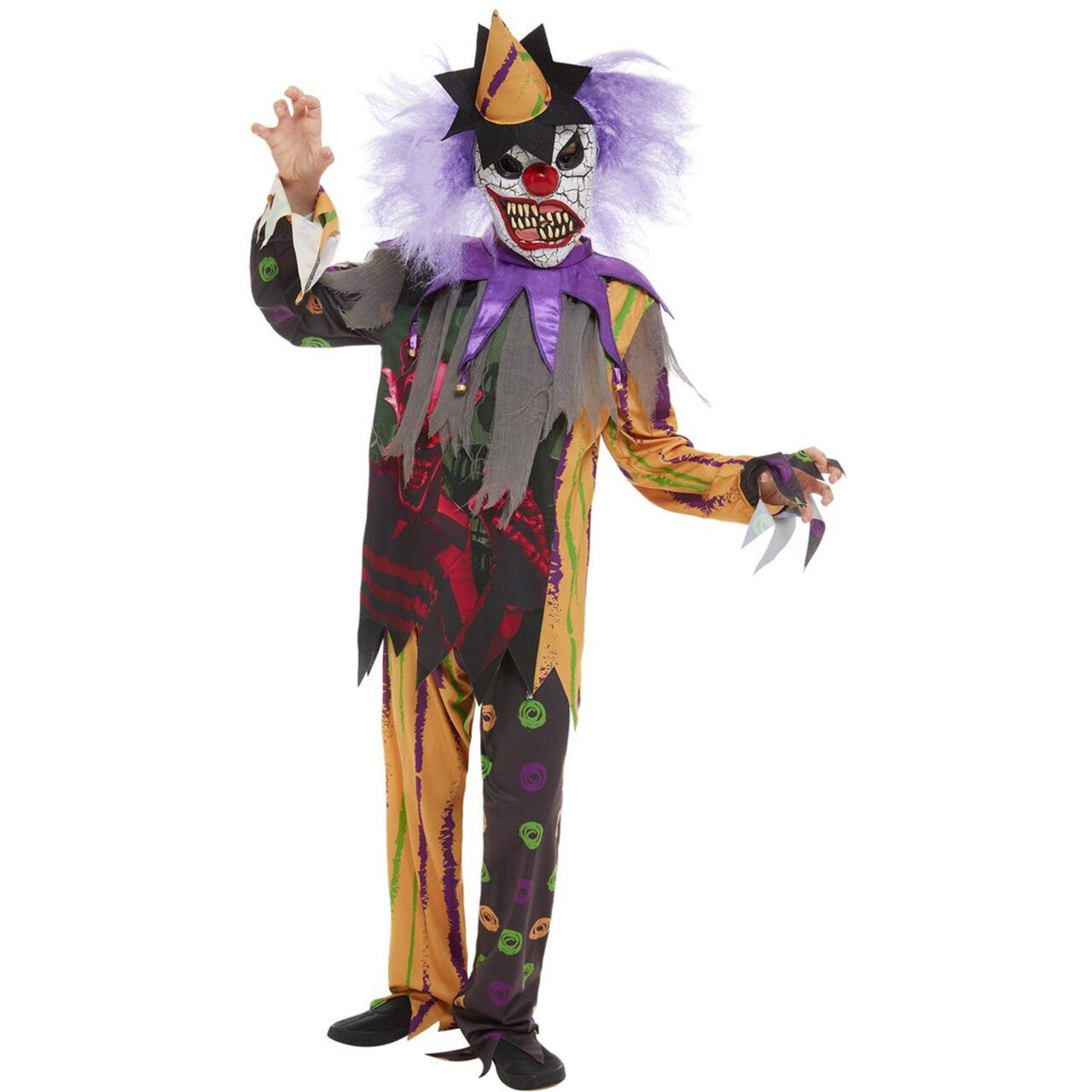 Op deze afbeelding zie je een Kostuums, van het merk Smiffy's. Waanzinnige Afstootwekkende Scary Clown Kind Kostuum