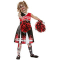 Fehlgeschlagener Salto Cheerleader American Football Zombie Kostüm für Mädchen