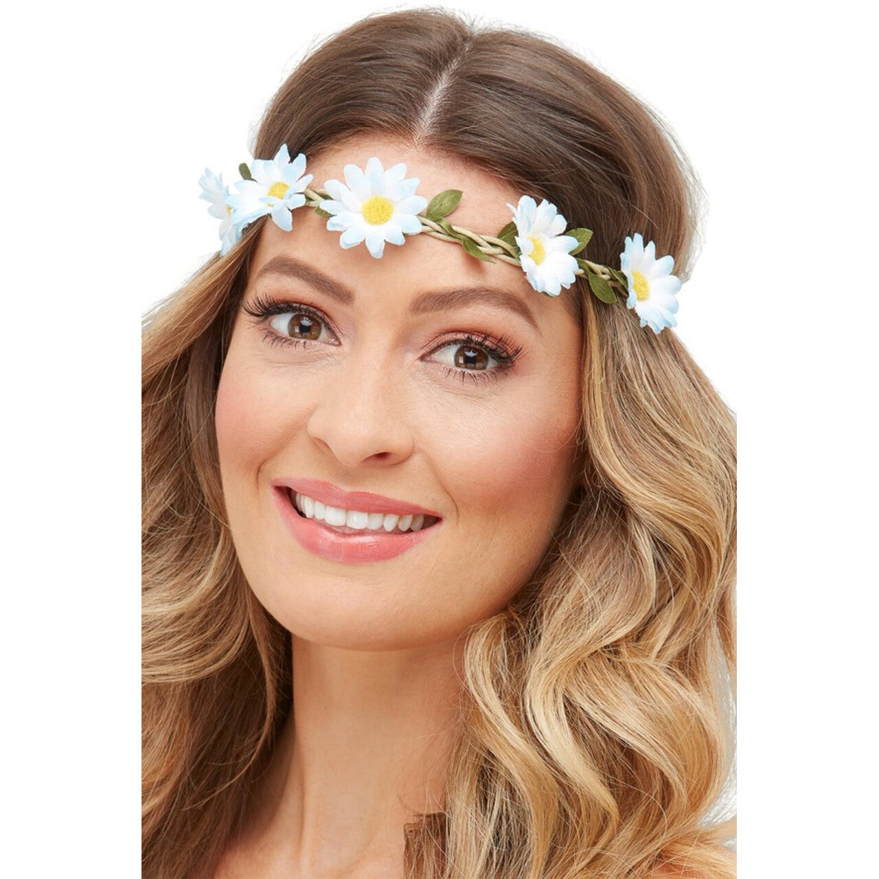 Op deze afbeelding zie je een Accessoires, van het merk Smiffy's. 3 Kleuren Hippie Hoofdbanden Bloemen Madelief