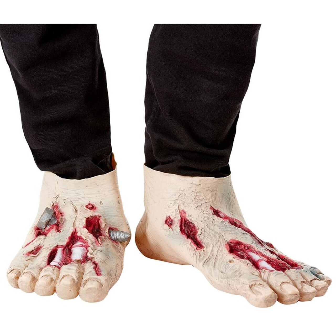 Op deze afbeelding zie je een Accessoires, van het merk Smiffy's. Doorboorde Zombie Voeten Halloween