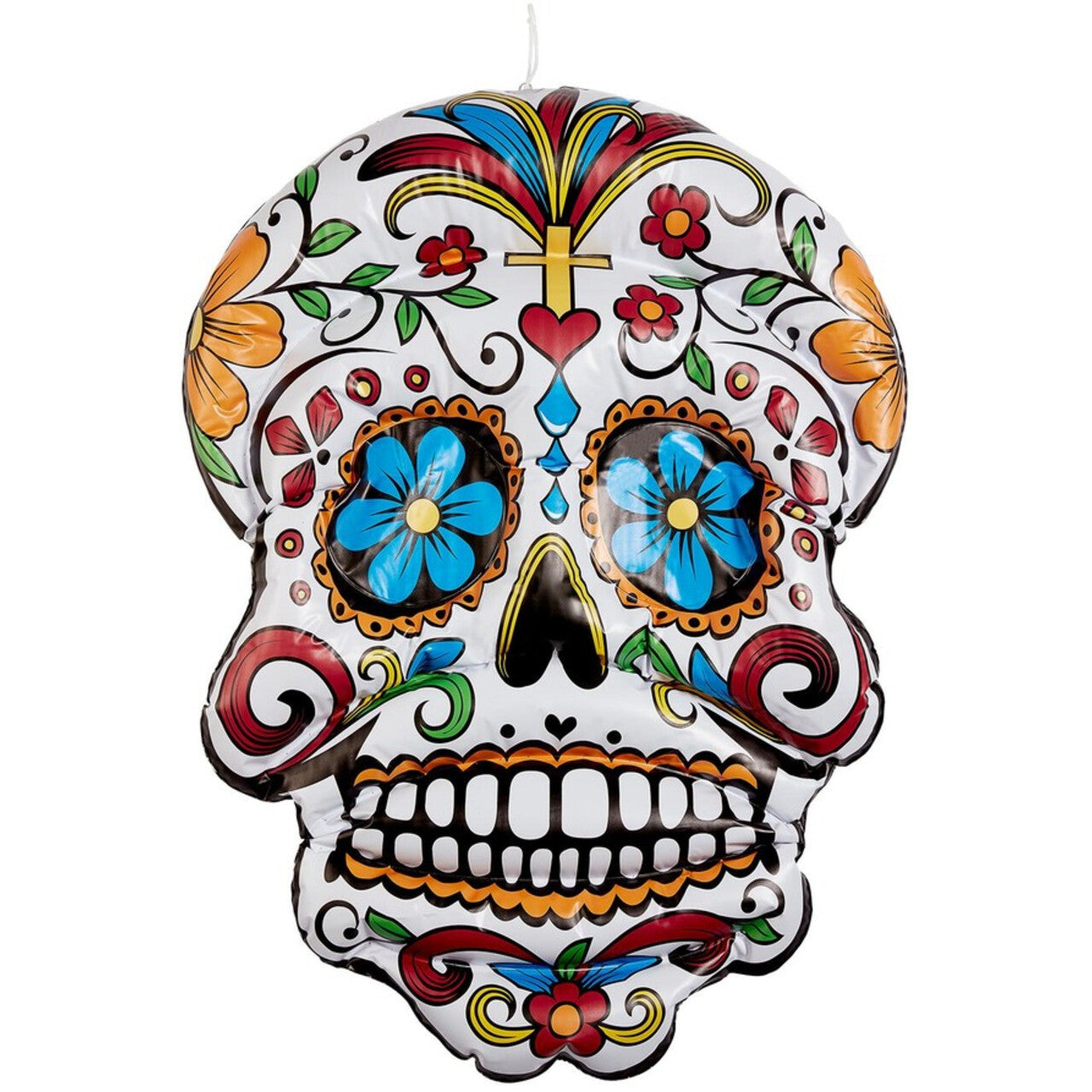 Op deze afbeelding zie je een Decoratie, van het merk Smiffy's. Opblaasbare Day Of The Dead Schedel